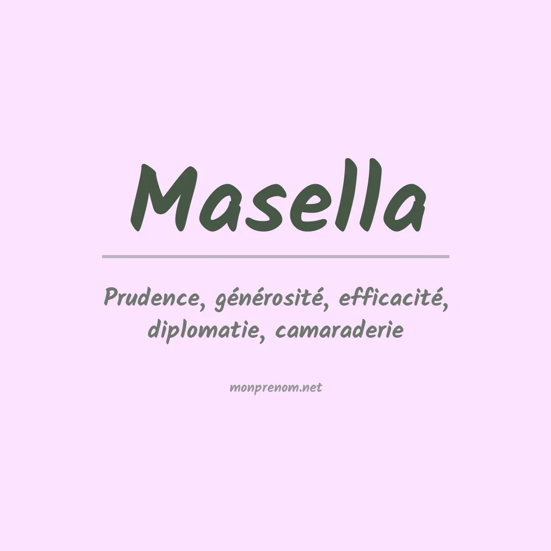Signification du Prénom Masella