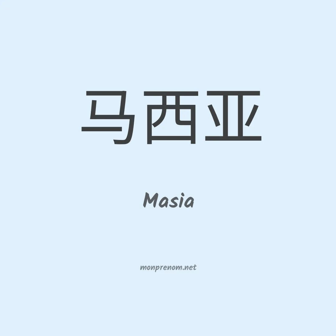Masia en chino