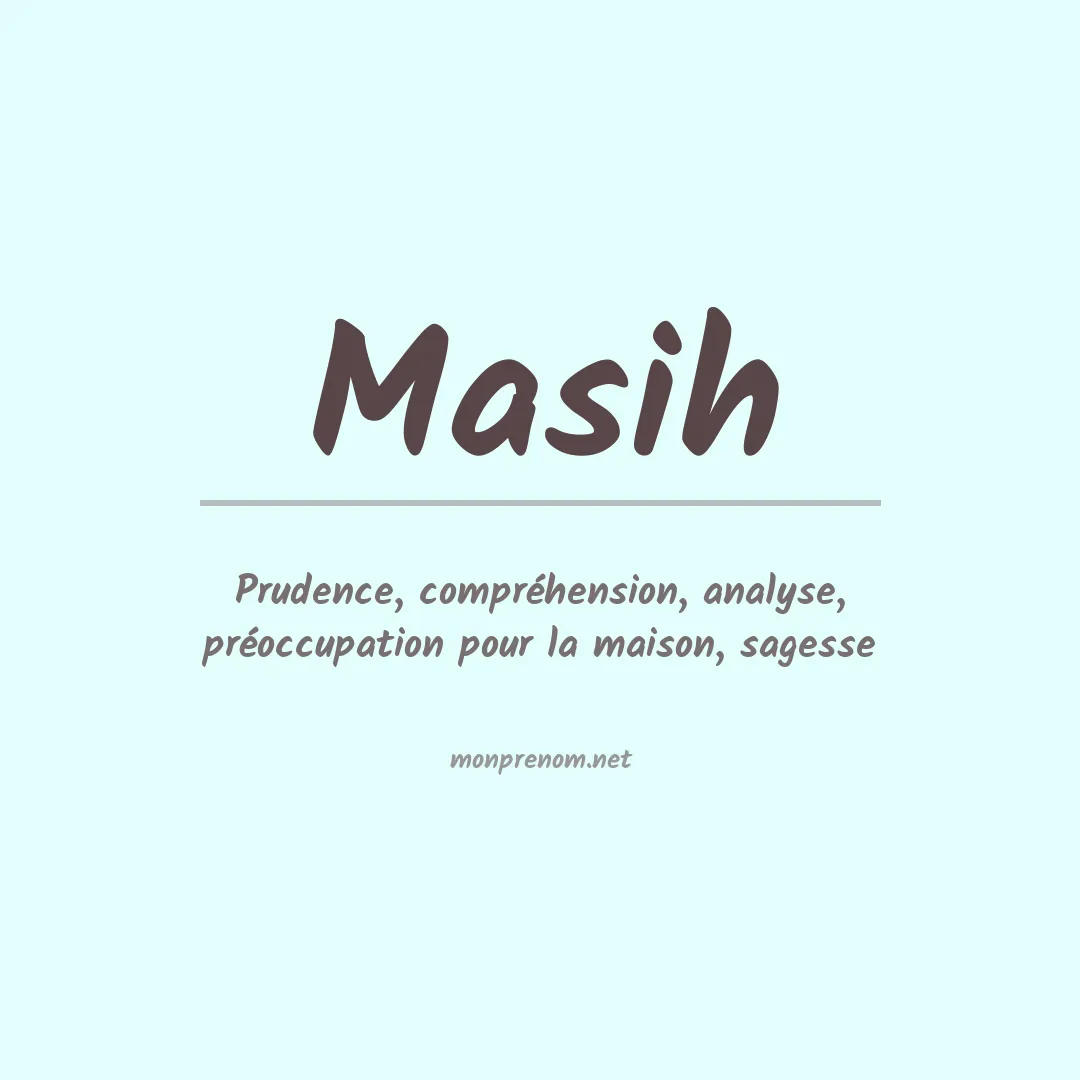 Signification du Prénom Masih