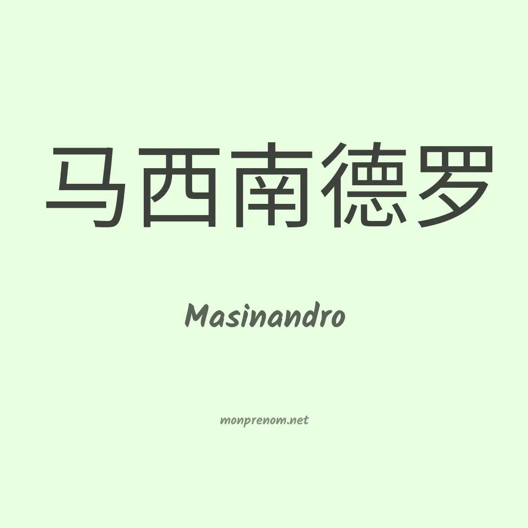 Masinandro en chino