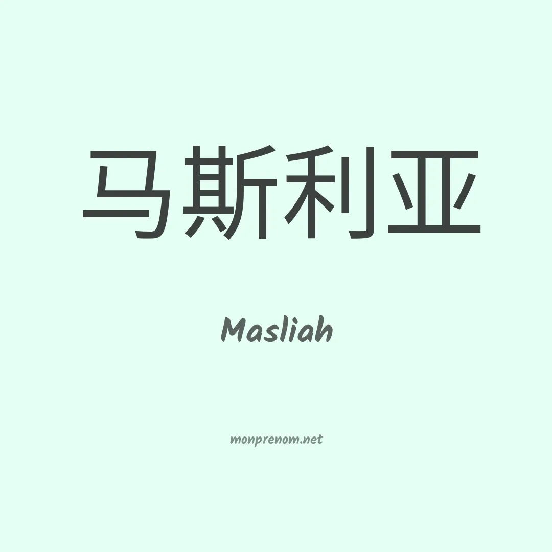 Masliah en chino