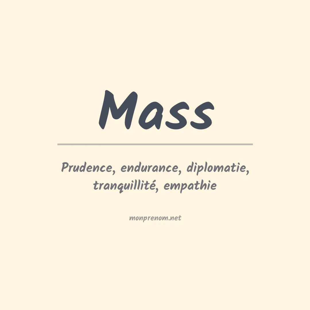 Signification du Prénom Mass