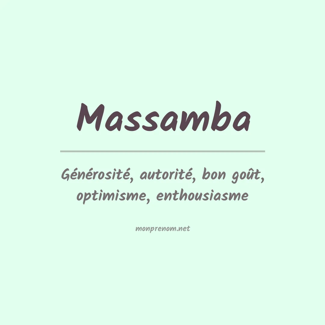 Signification du Prénom Massamba Signification du Prénom Massamba