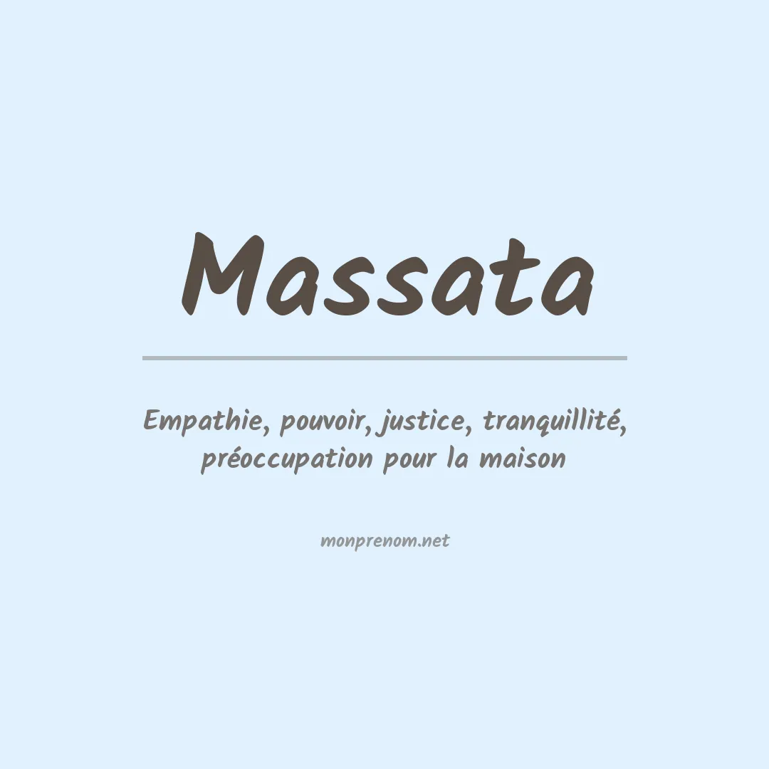 Signification du Prénom Massata Signification du Prénom Massata