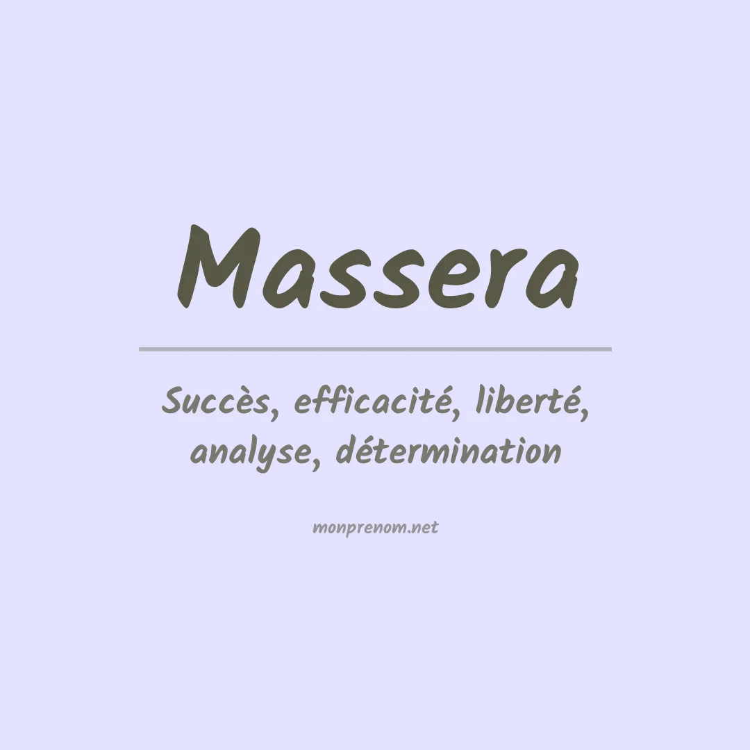 Signification du Prénom Massera