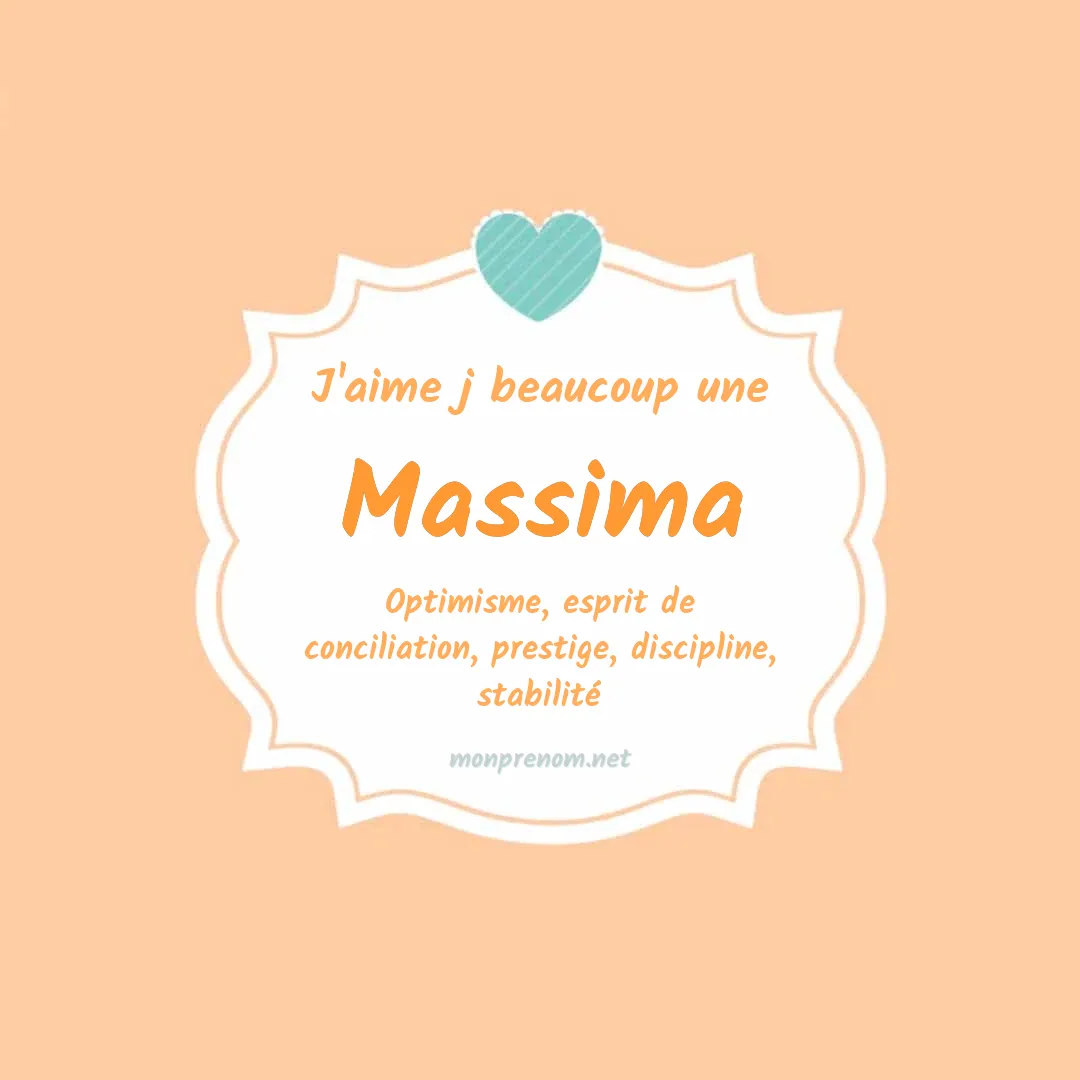 j'aime beaucoup Massima