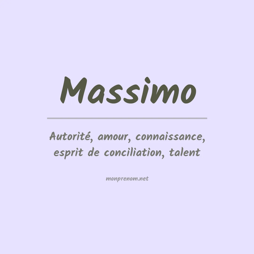 Signification du Prénom Massimo