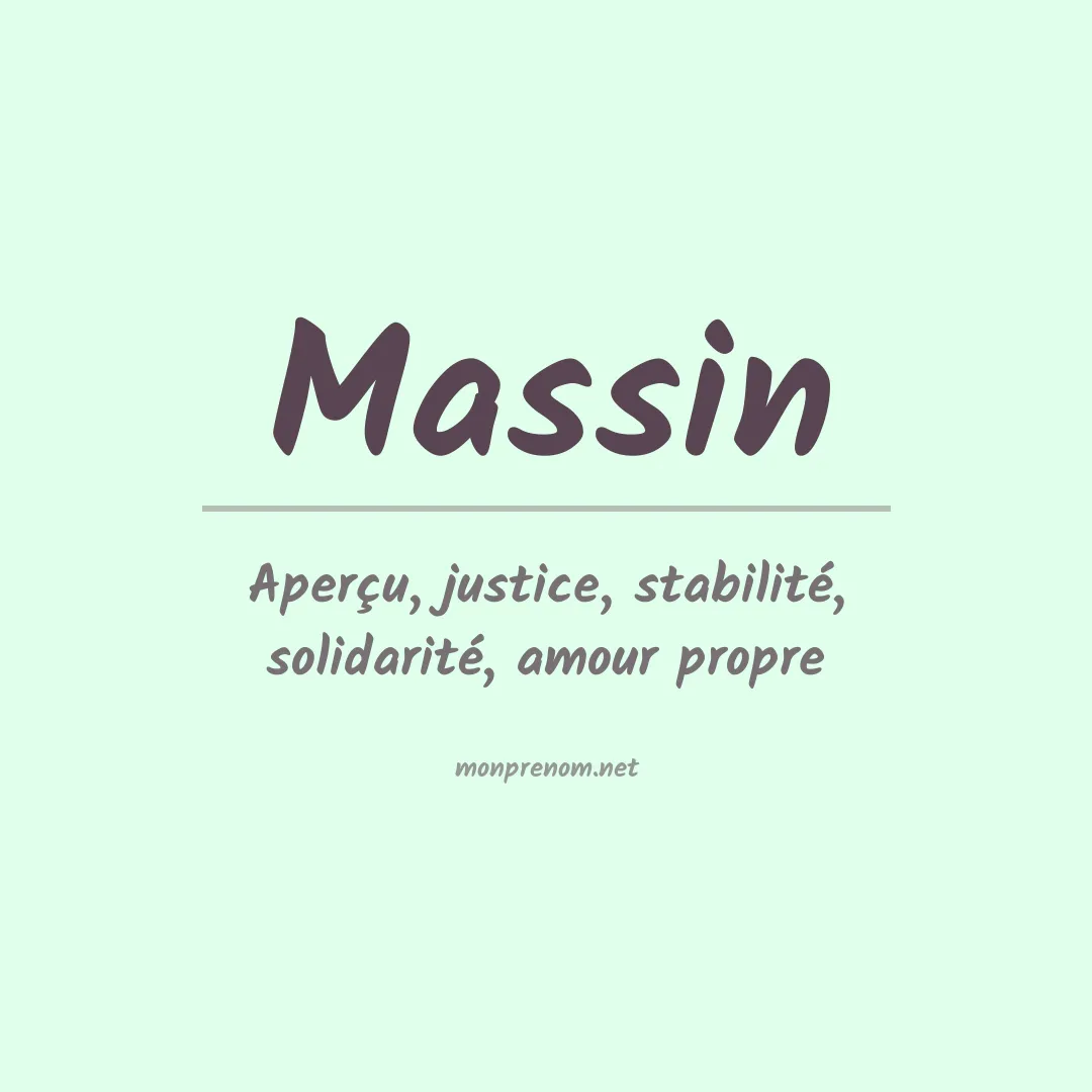 Signification du Prénom Massin