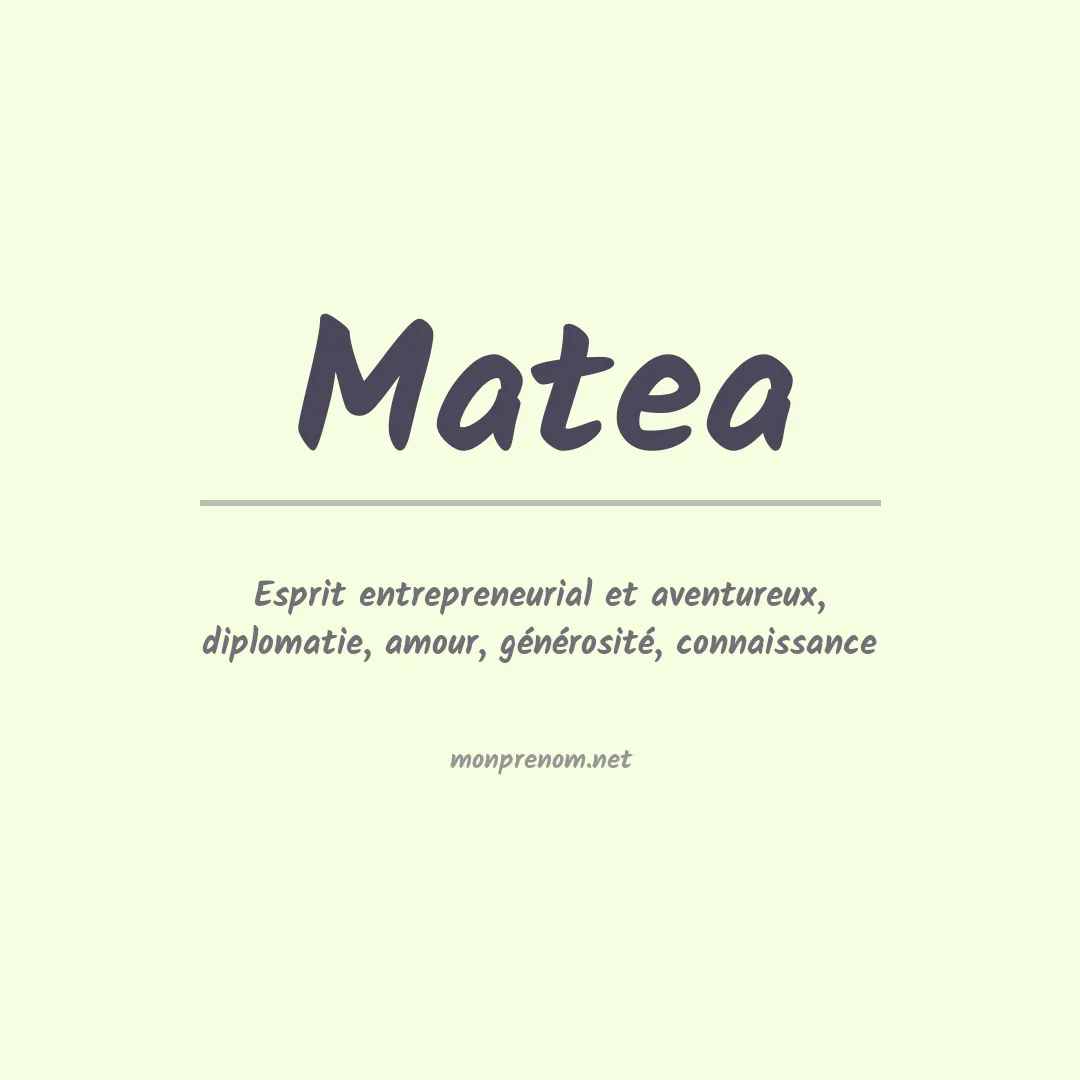Signification du Prénom Matea Signification du Prénom Matea
