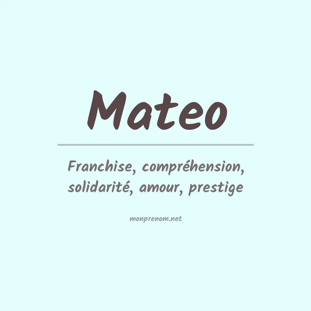 Signification du Prénom Mateo