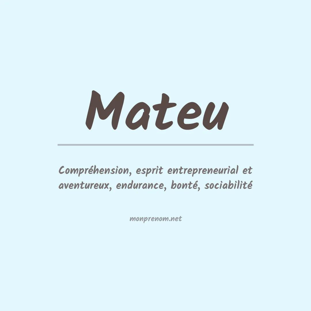 Signification du Prénom Mateu Signification du Prénom Mateu