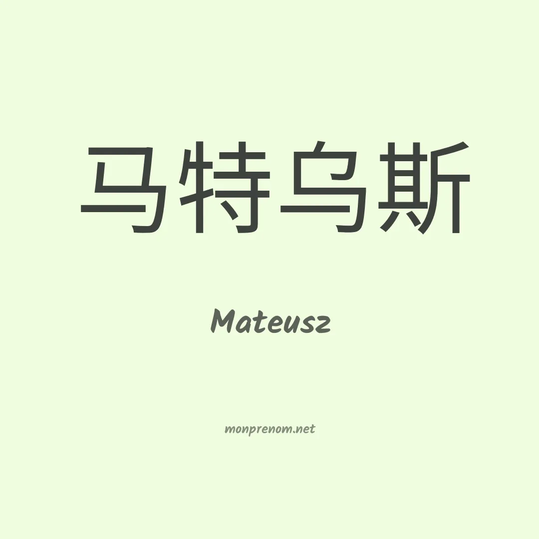 Mateusz en chino