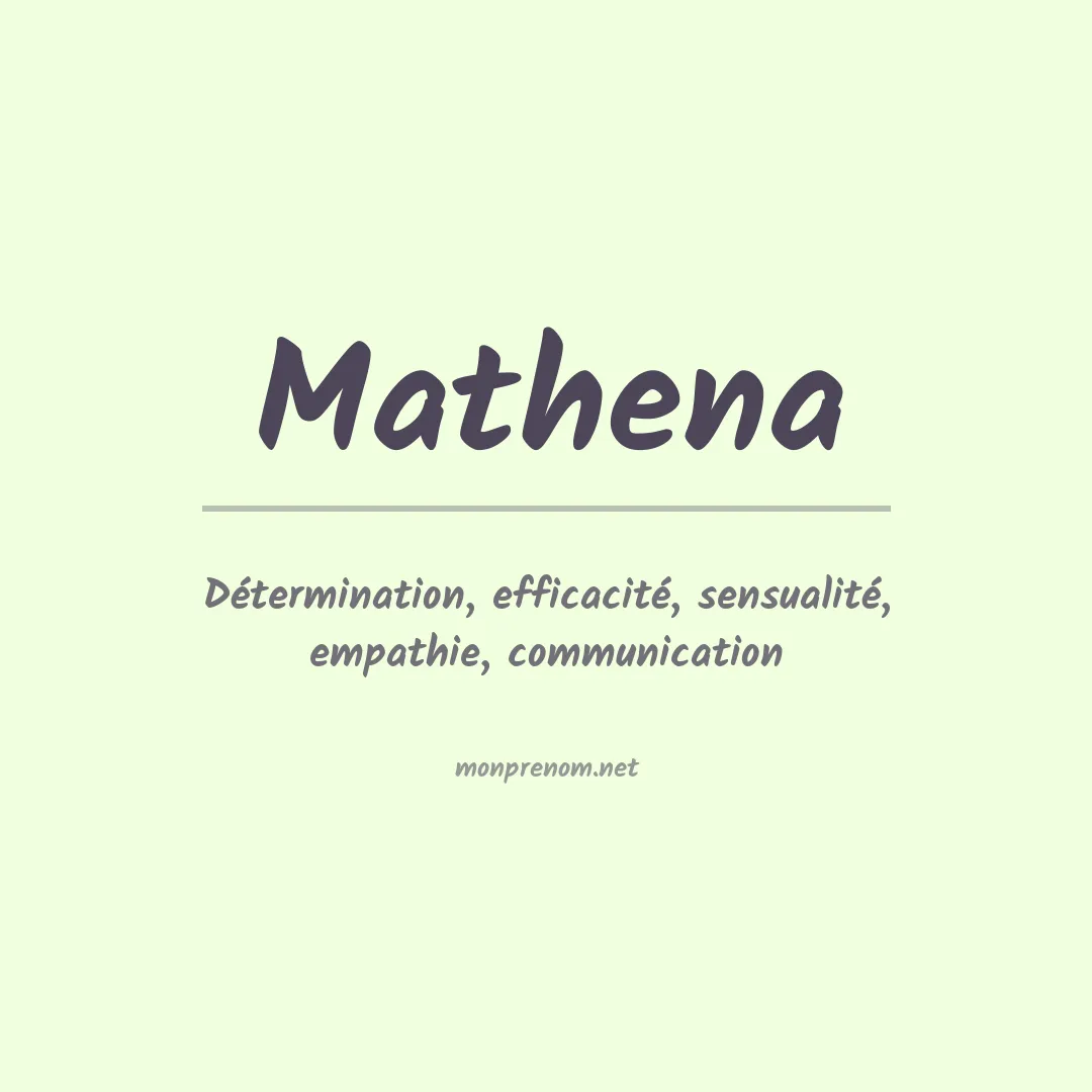 Signification du Prénom Mathena Signification du Prénom Mathena