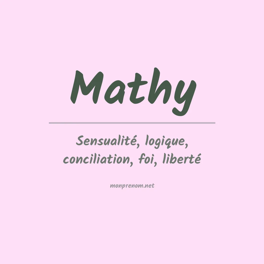 Signification du Prénom Mathy