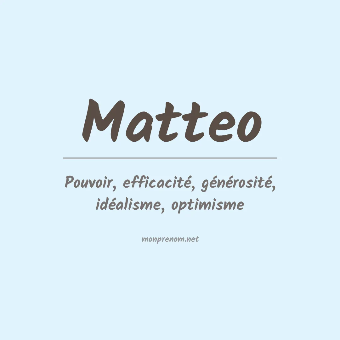 Signification du Prénom Matteo