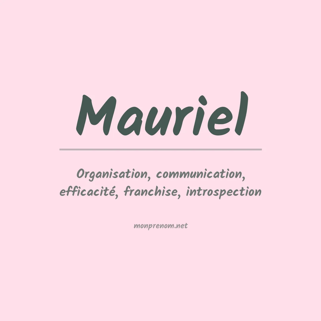 Signification du Prénom Mauriel Signification du Prénom Mauriel