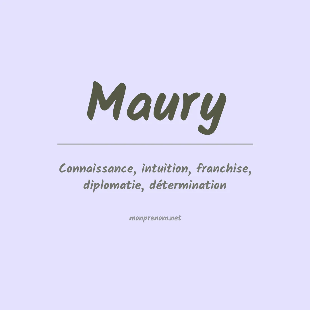 Signification du Prénom Maury