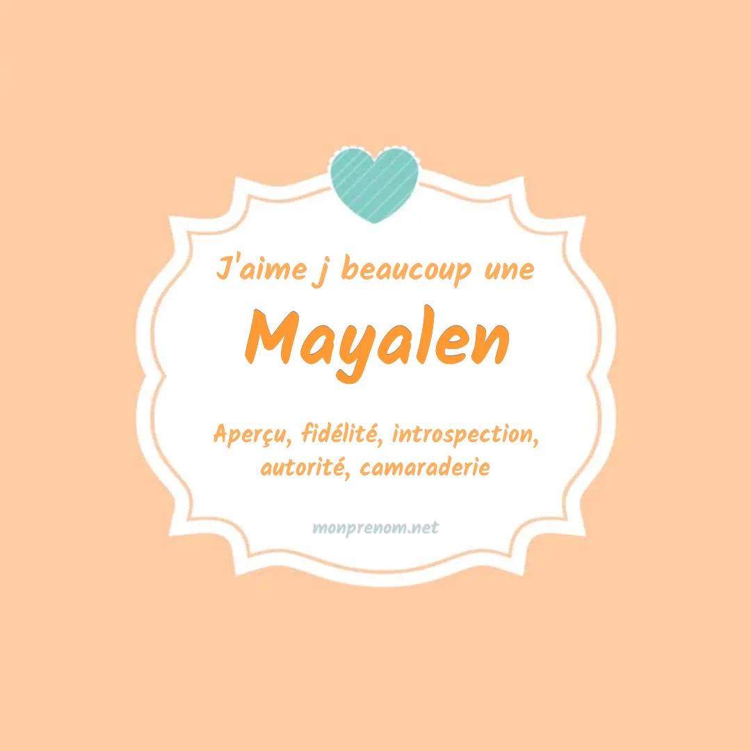 j'aime beaucoup Mayalen
