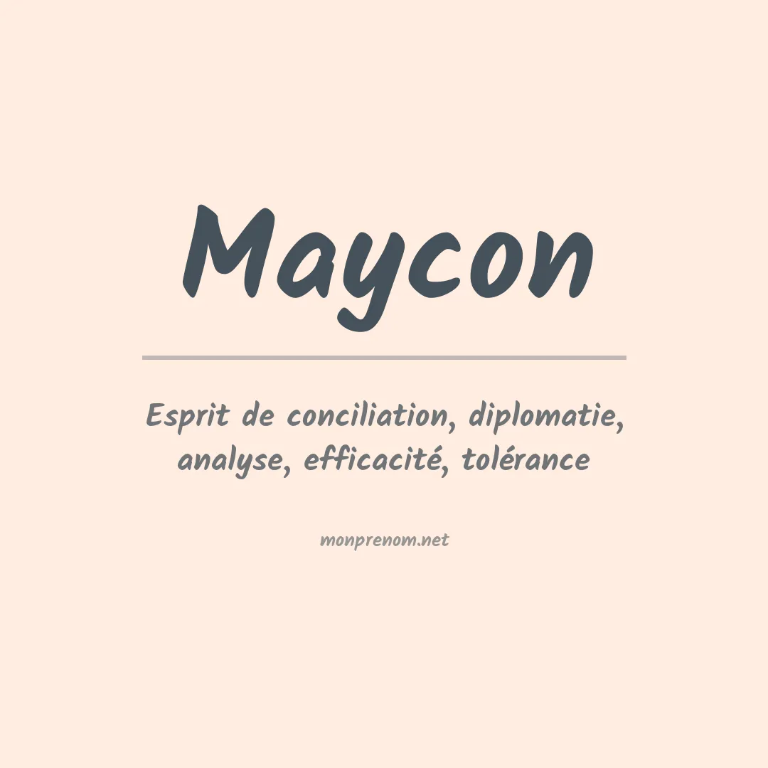 Signification du Prénom Maycon