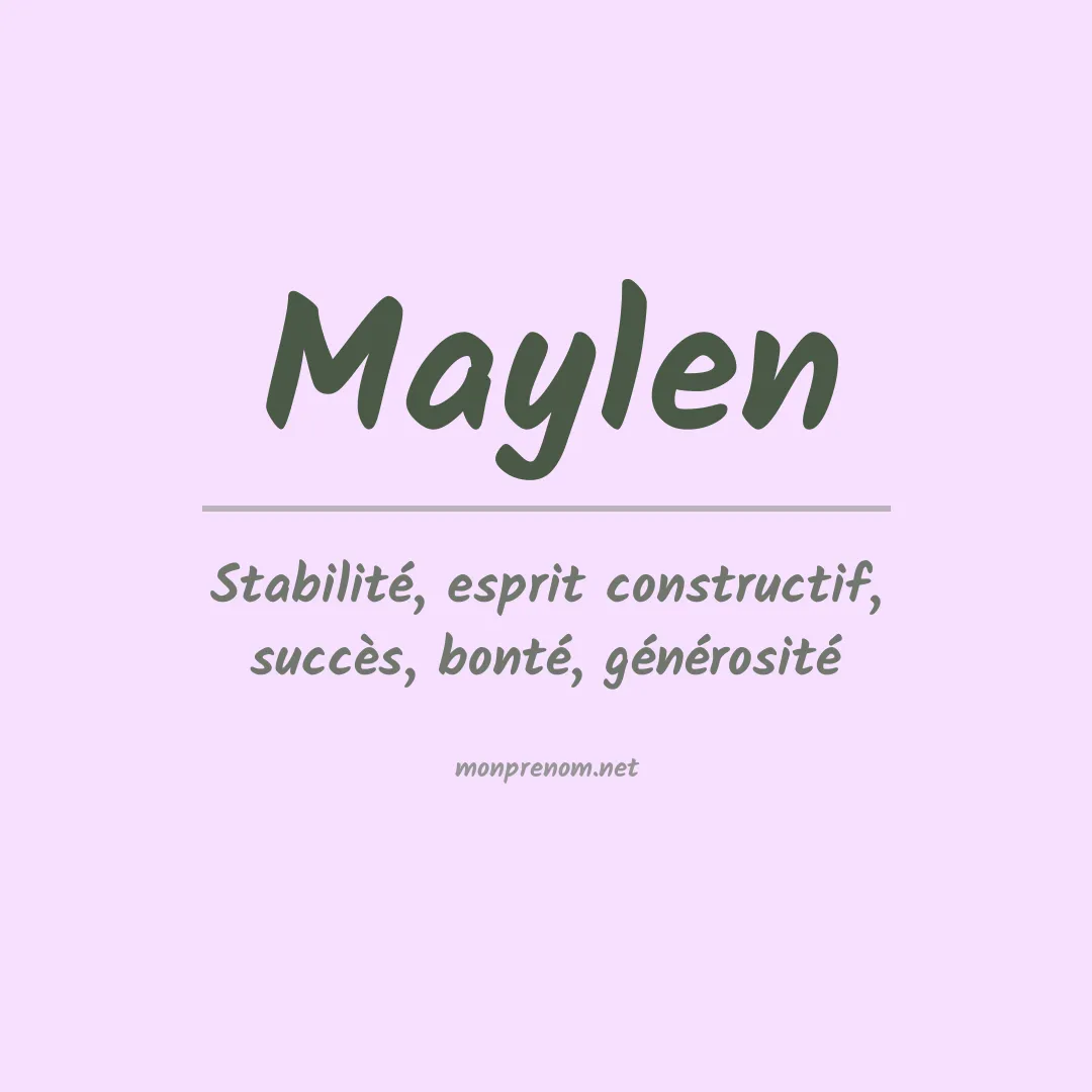 Signification du Prénom Maylen