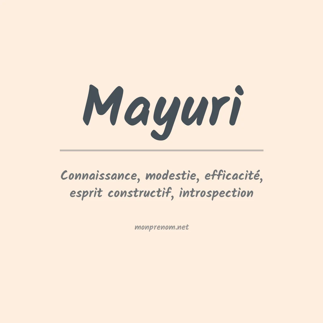 Signification du Prénom Mayuri