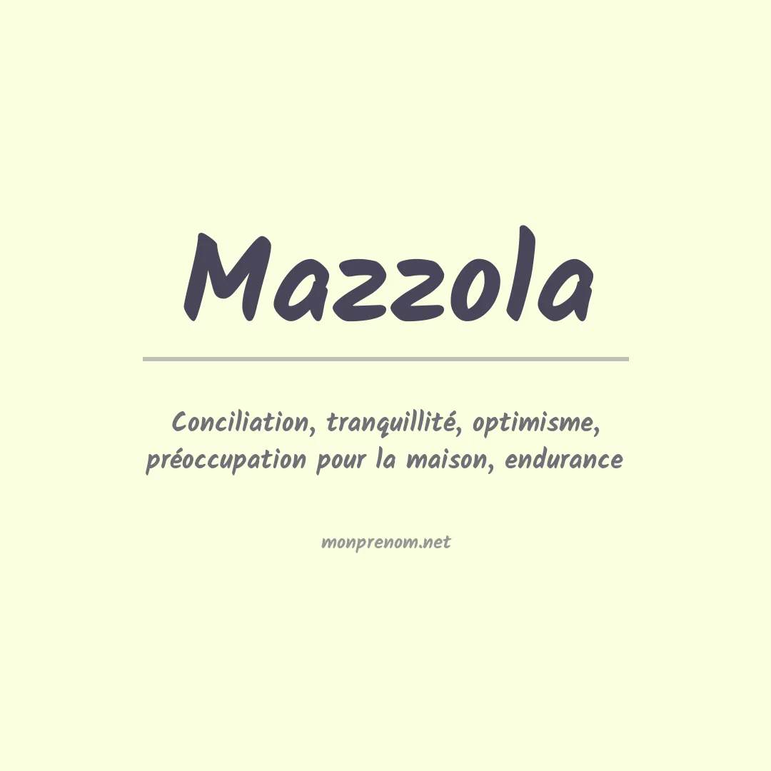 Signification du Prénom Mazzola Signification du Prénom Mazzola
