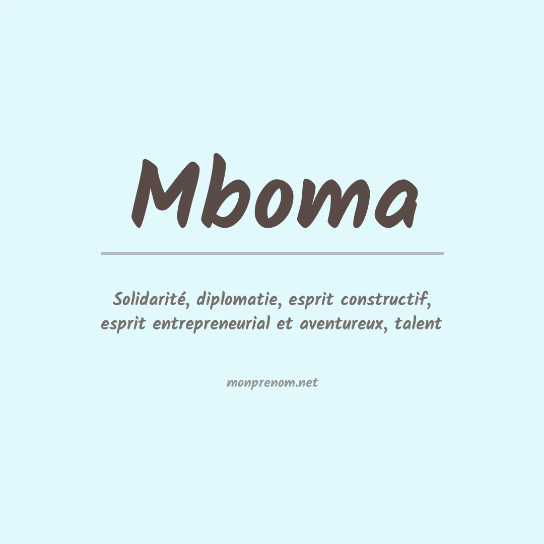 Signification du Prénom Mboma Signification du Prénom Mboma