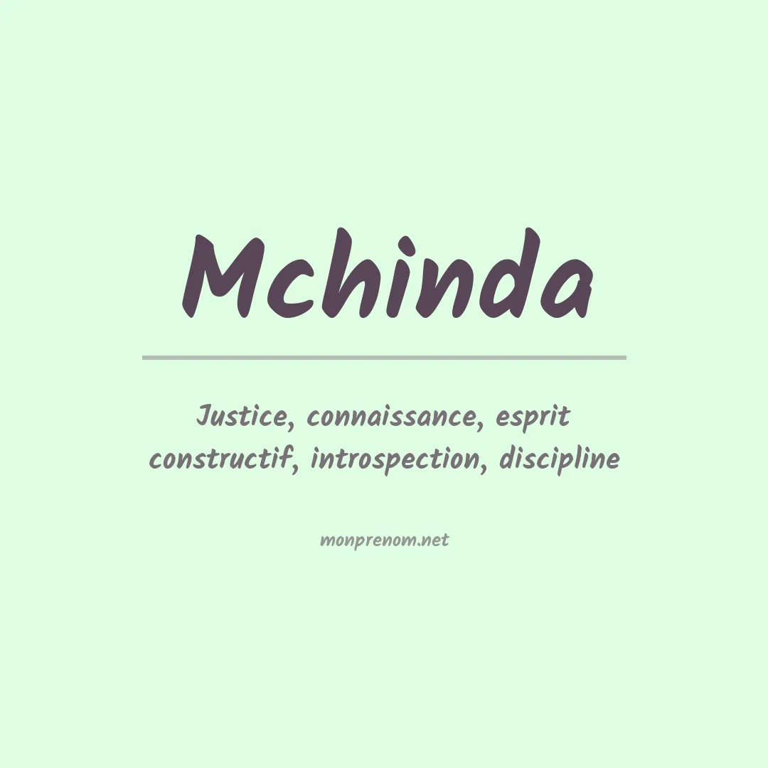 Signification du Prénom Mchinda Signification du Prénom Mchinda