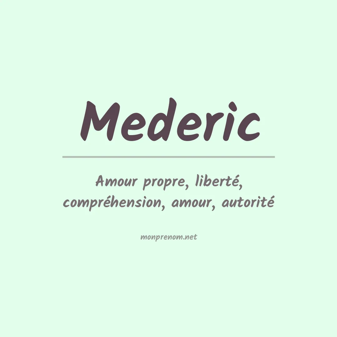 Signification du Prénom Mederic Signification du Prénom Mederic