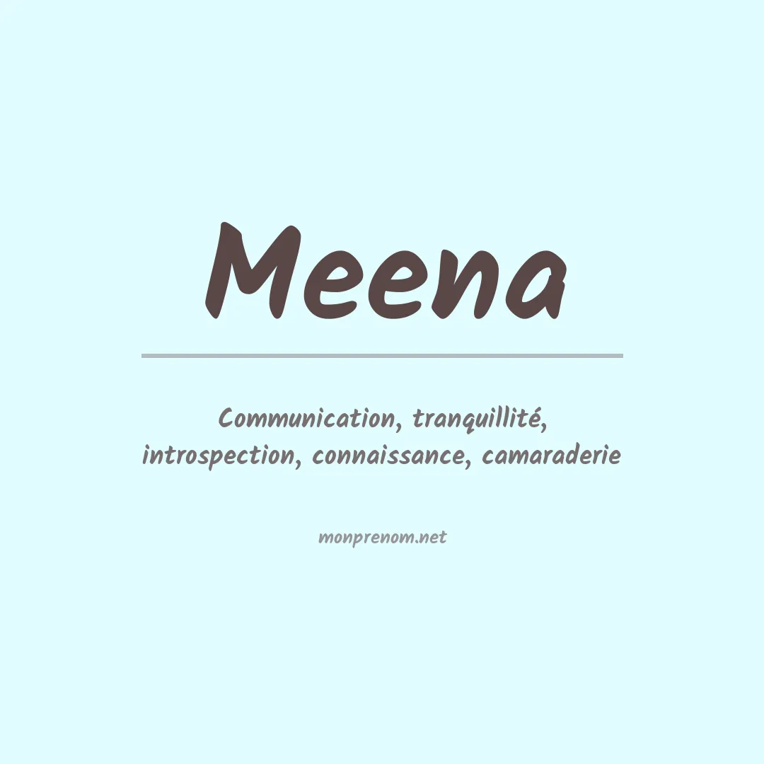 Signification du Prénom Meena Signification du Prénom Meena
