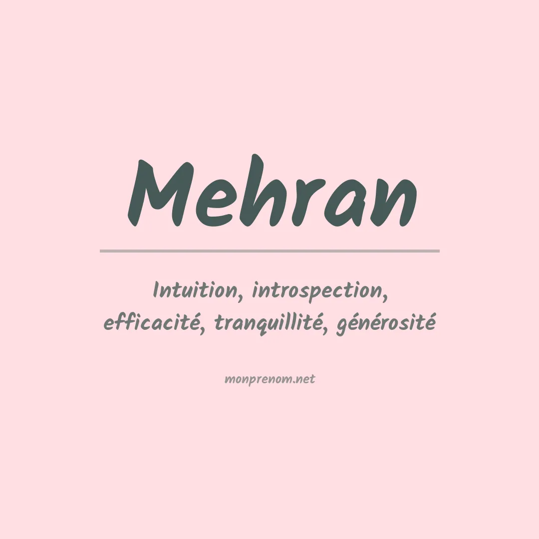 Signification du Prénom Mehran Signification du Prénom Mehran