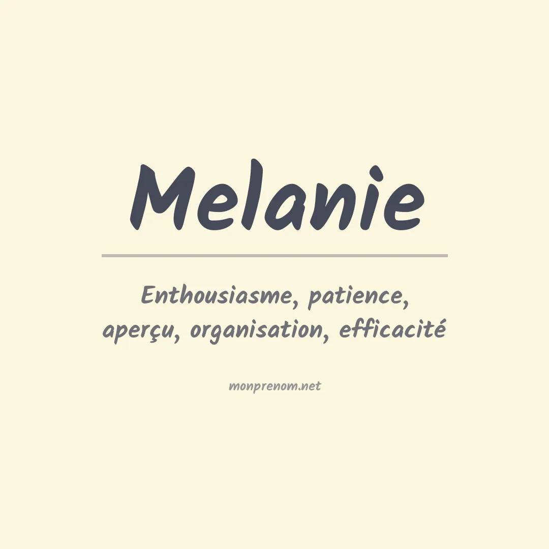 Signification du Prénom Melanie