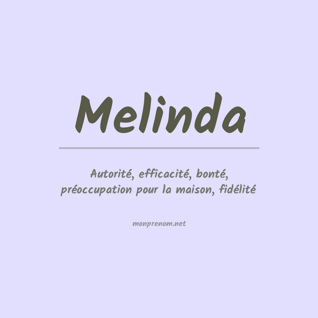 Signification du Prénom Melinda