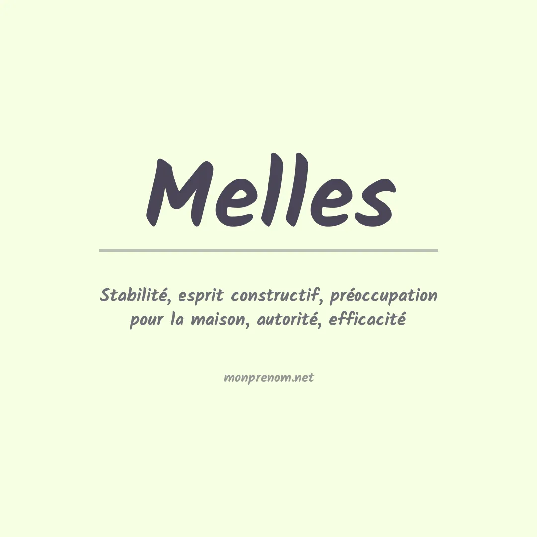 Signification du Prénom Melles Signification du Prénom Melles