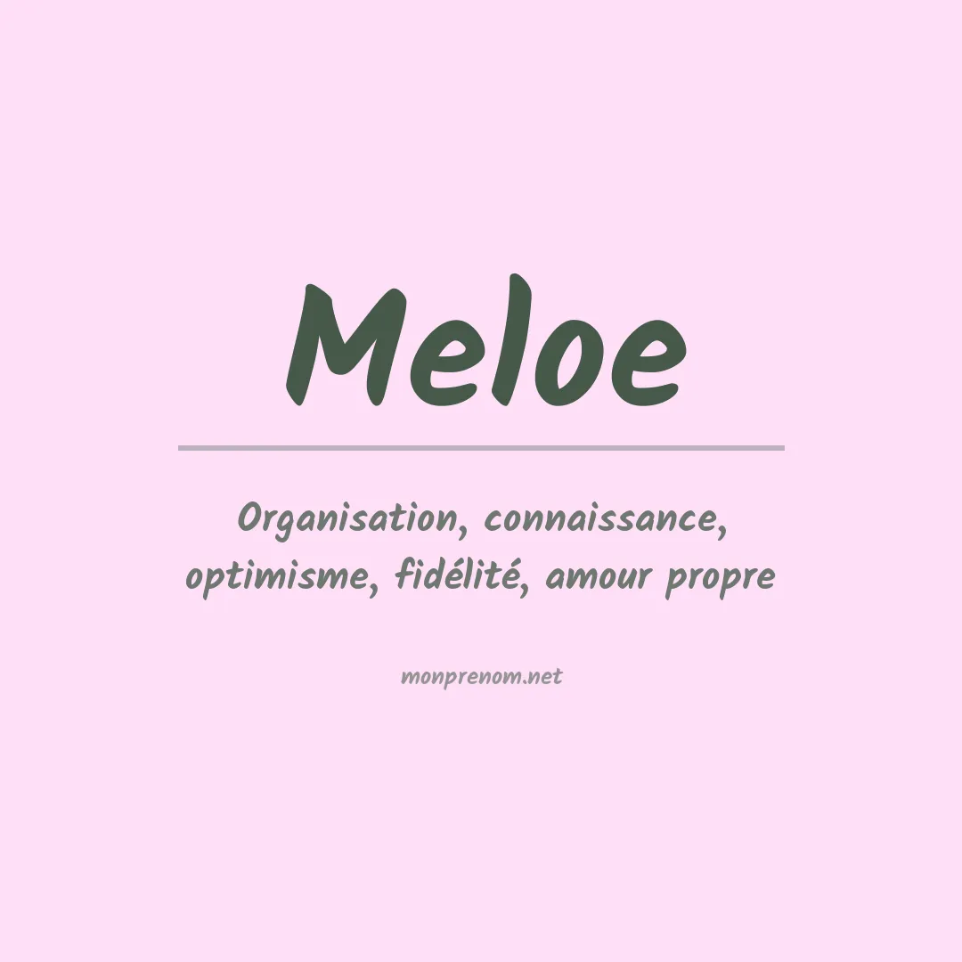 Signification du Prénom Meloe Signification du Prénom Meloe