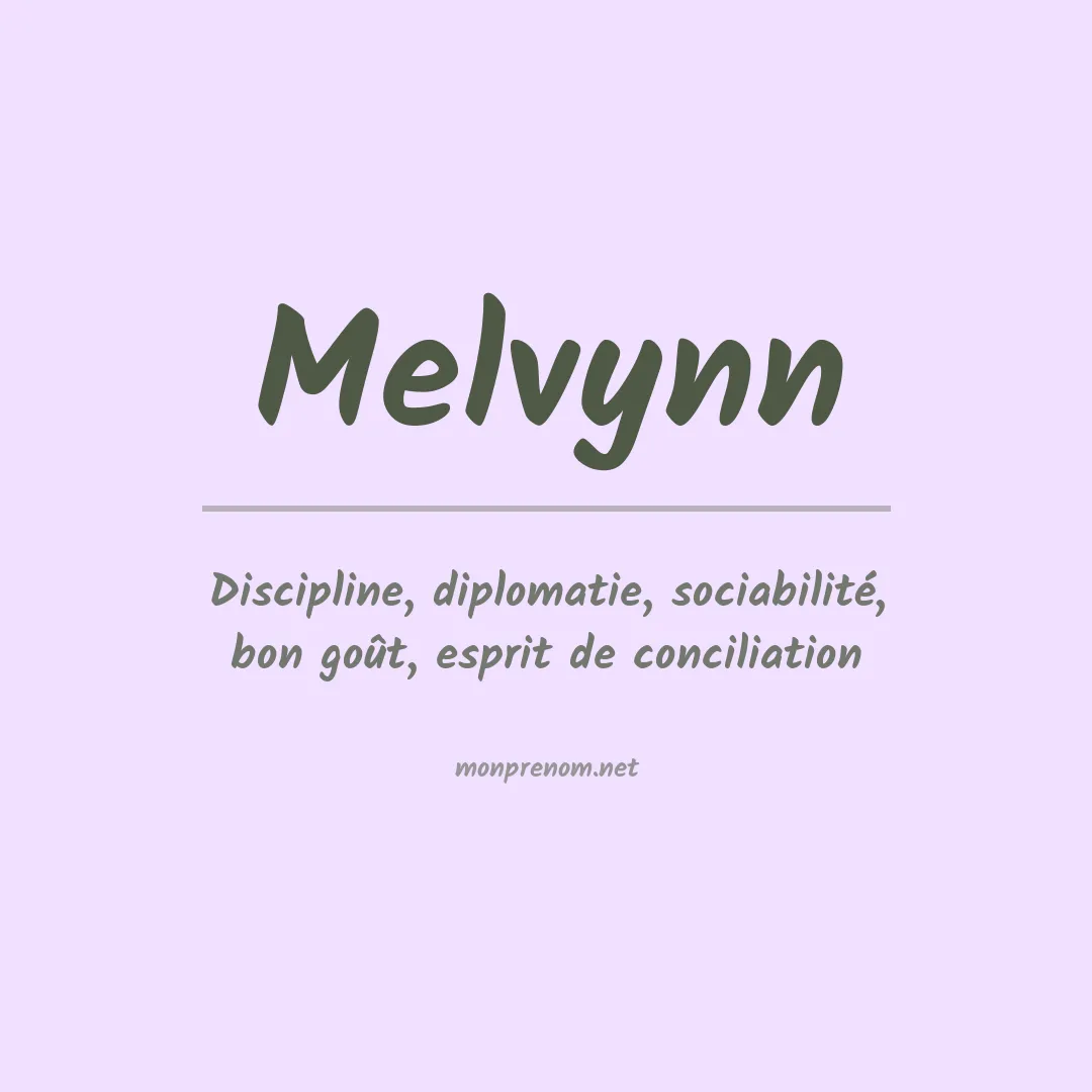 Signification du Prénom Melvynn
