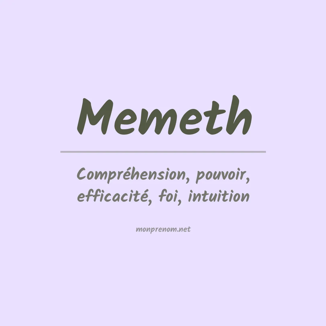 Signification du Prénom Memeth