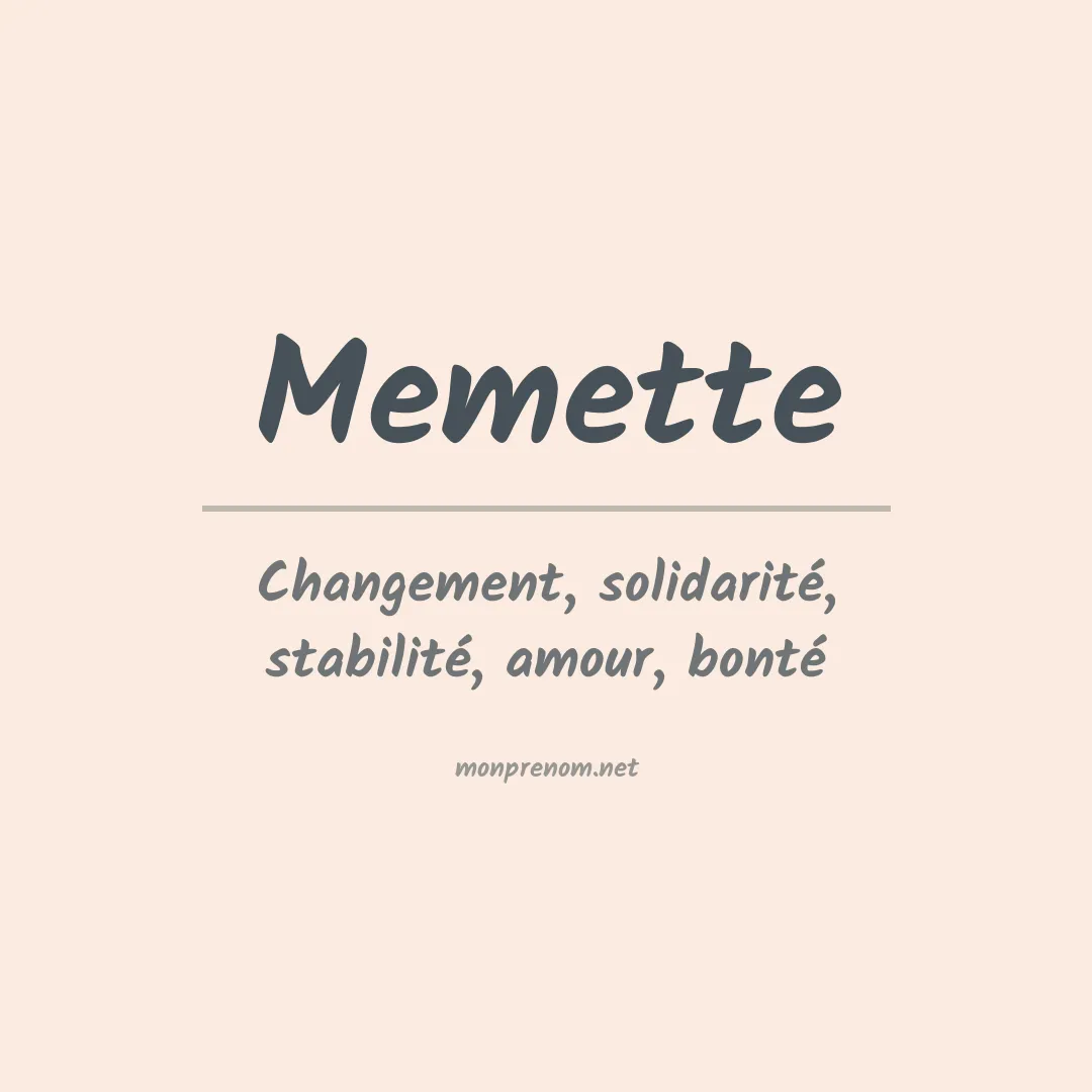 Signification du Prénom Memette Signification du Prénom Memette