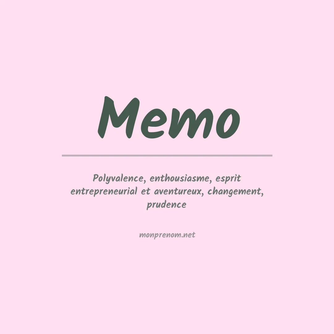 Signification du Prénom Memo Signification du Prénom Memo