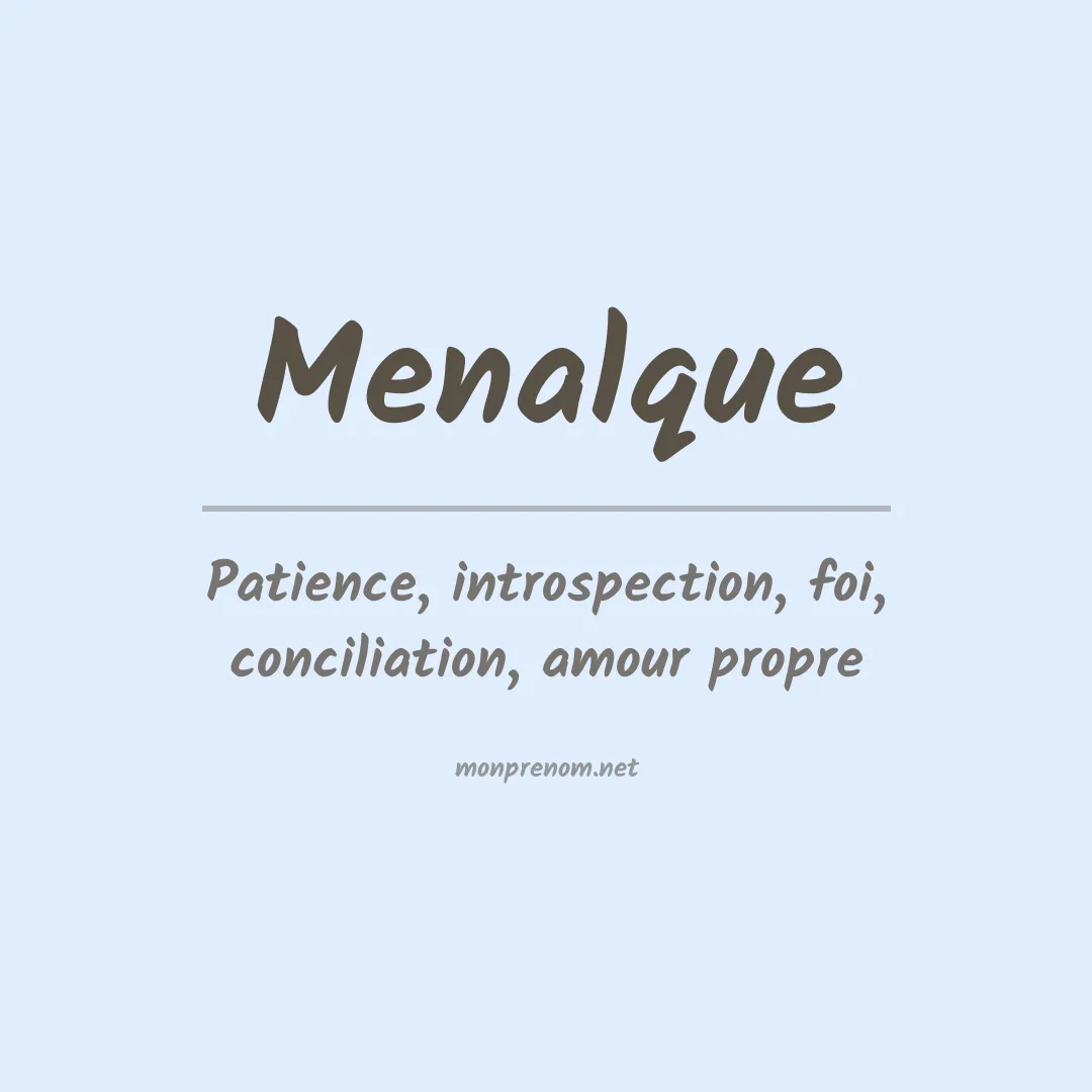 Signification du Prénom Menalque Signification du Prénom Menalque