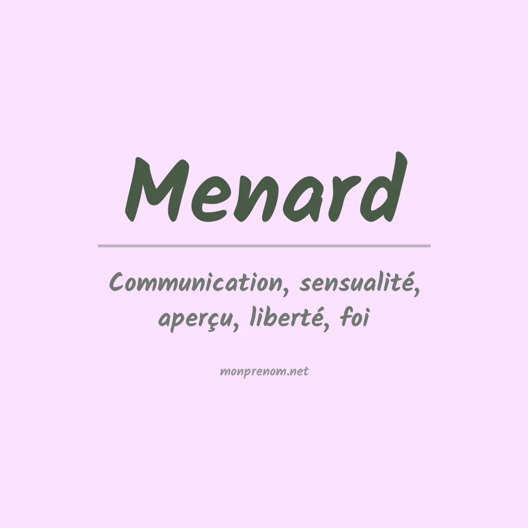 Signification du Prénom Menard