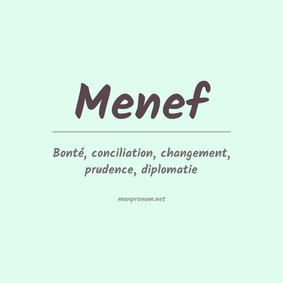 Signification du Prénom Menef Signification du Prénom Menef