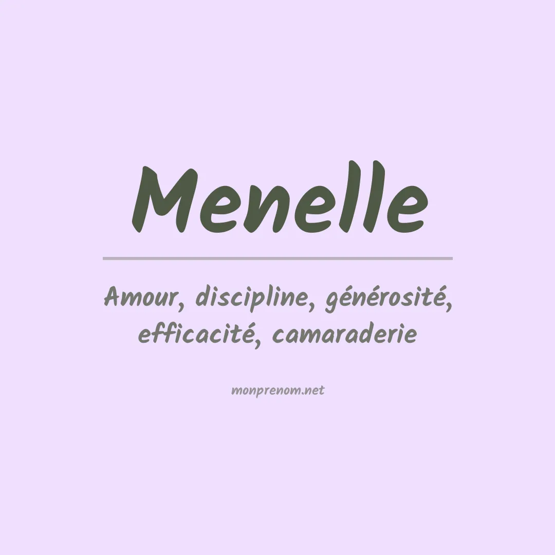 Signification du Prénom Menelle Signification du Prénom Menelle