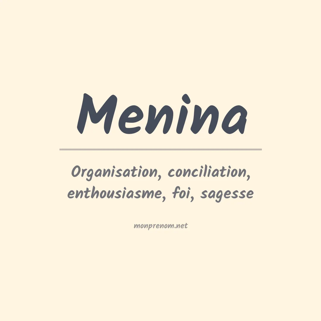 Signification du Prénom Menina Signification du Prénom Menina