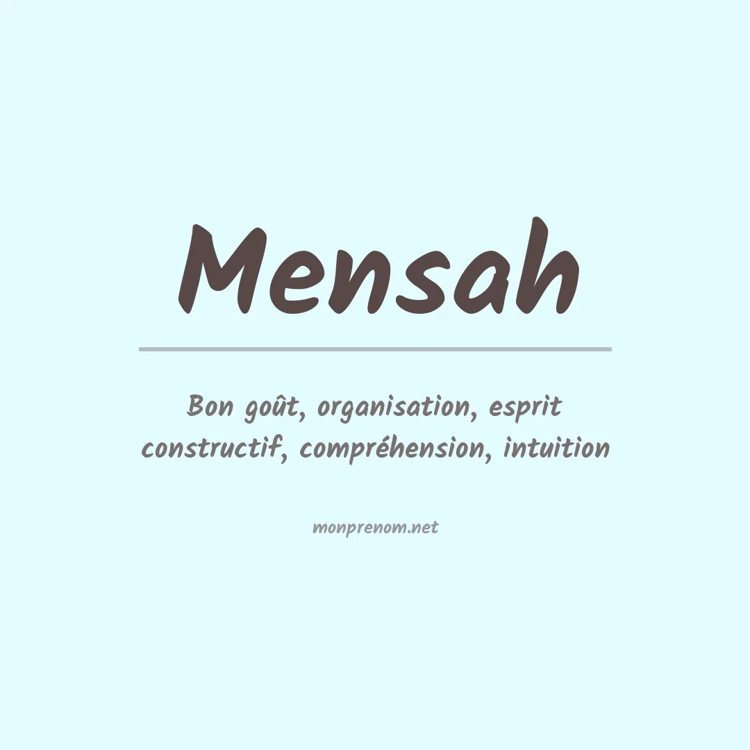 Signification du Prénom Mensah
