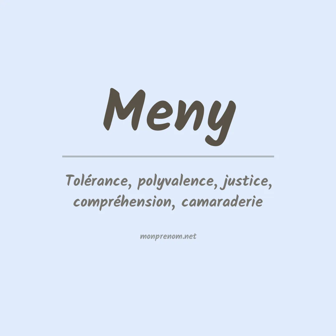 Signification du Prénom Meny