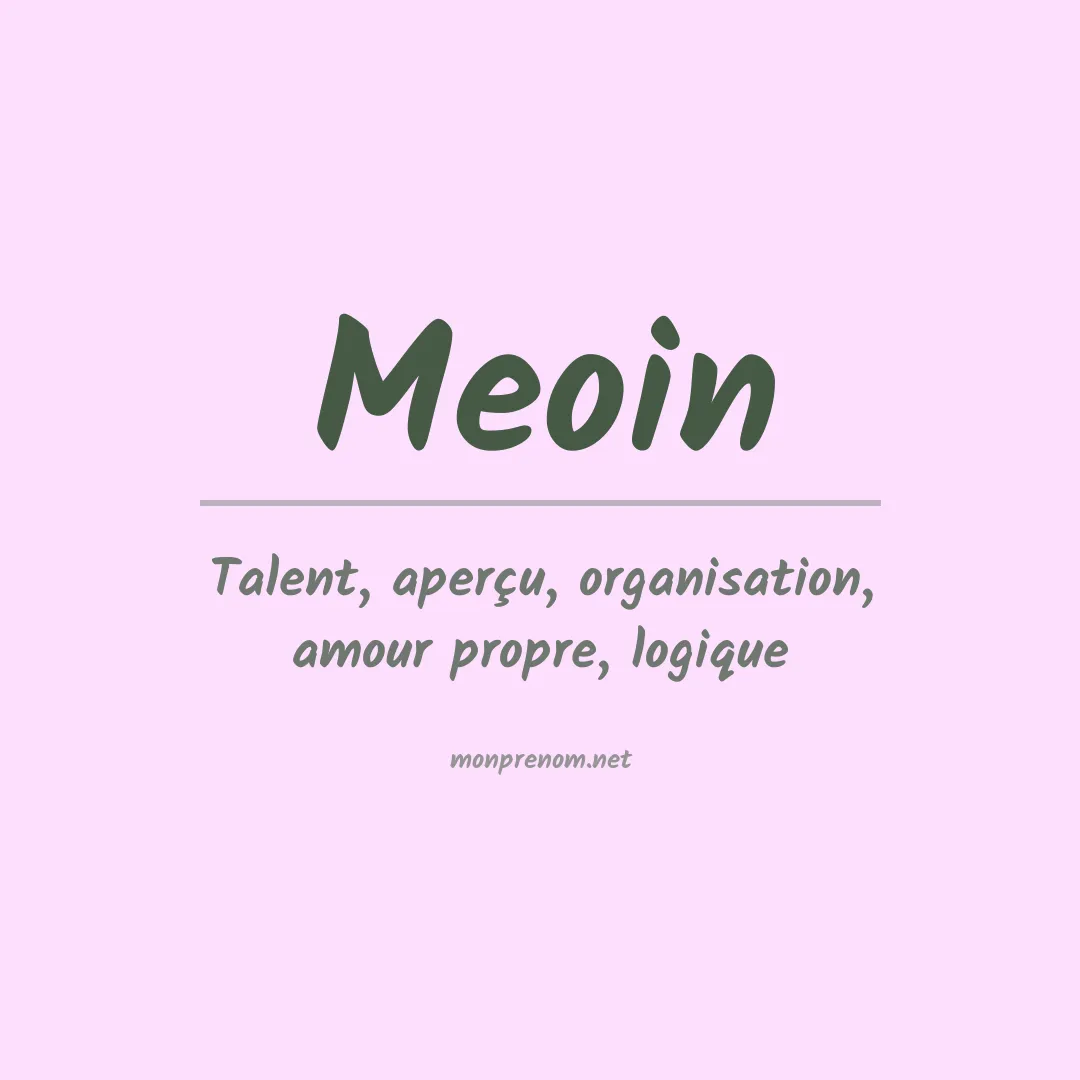 Signification du Pr nom Meoin