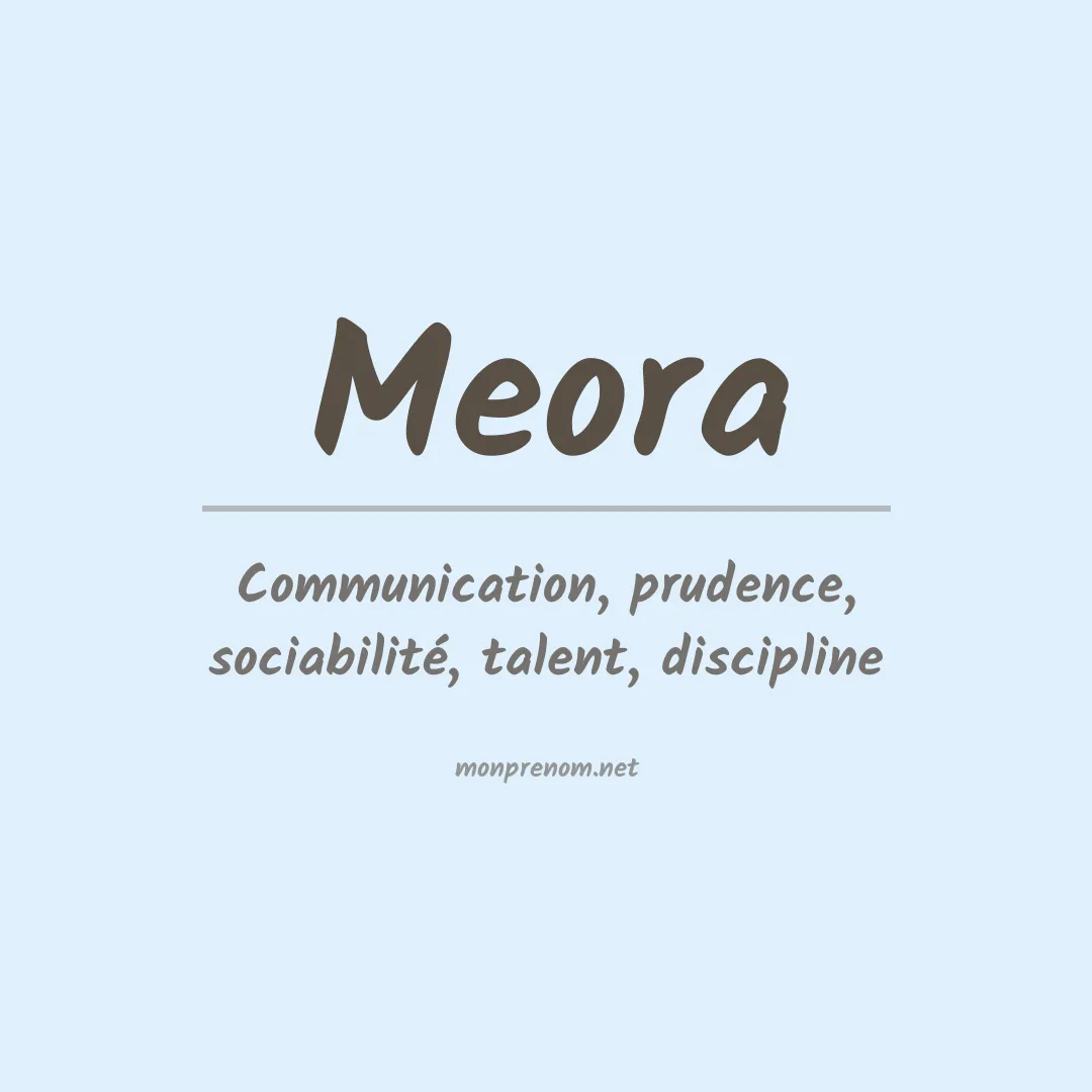 Signification du Prénom Meora Signification du Prénom Meora