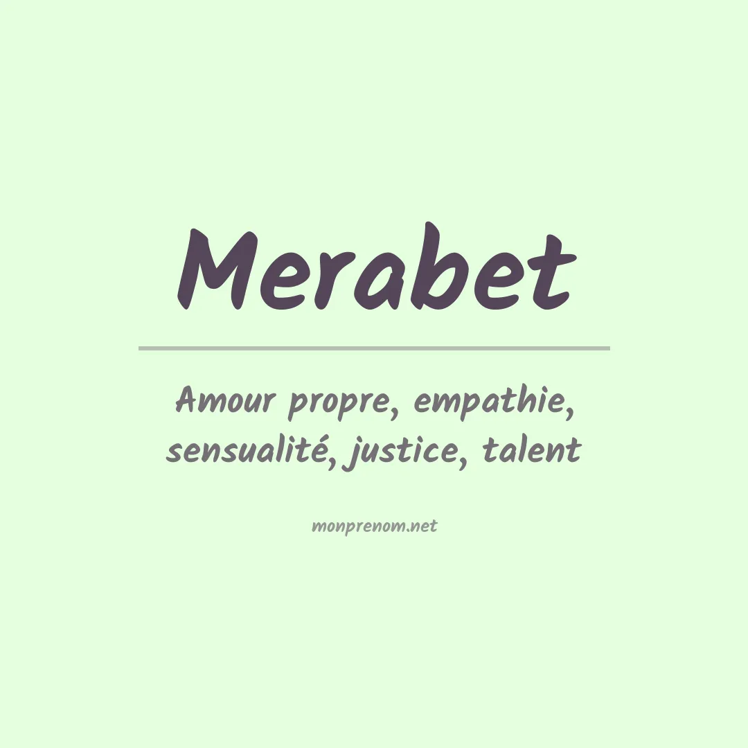 Signification du Prénom Merabet