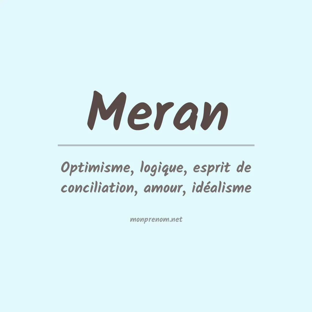 Signification du Prénom Meran Signification du Prénom Meran